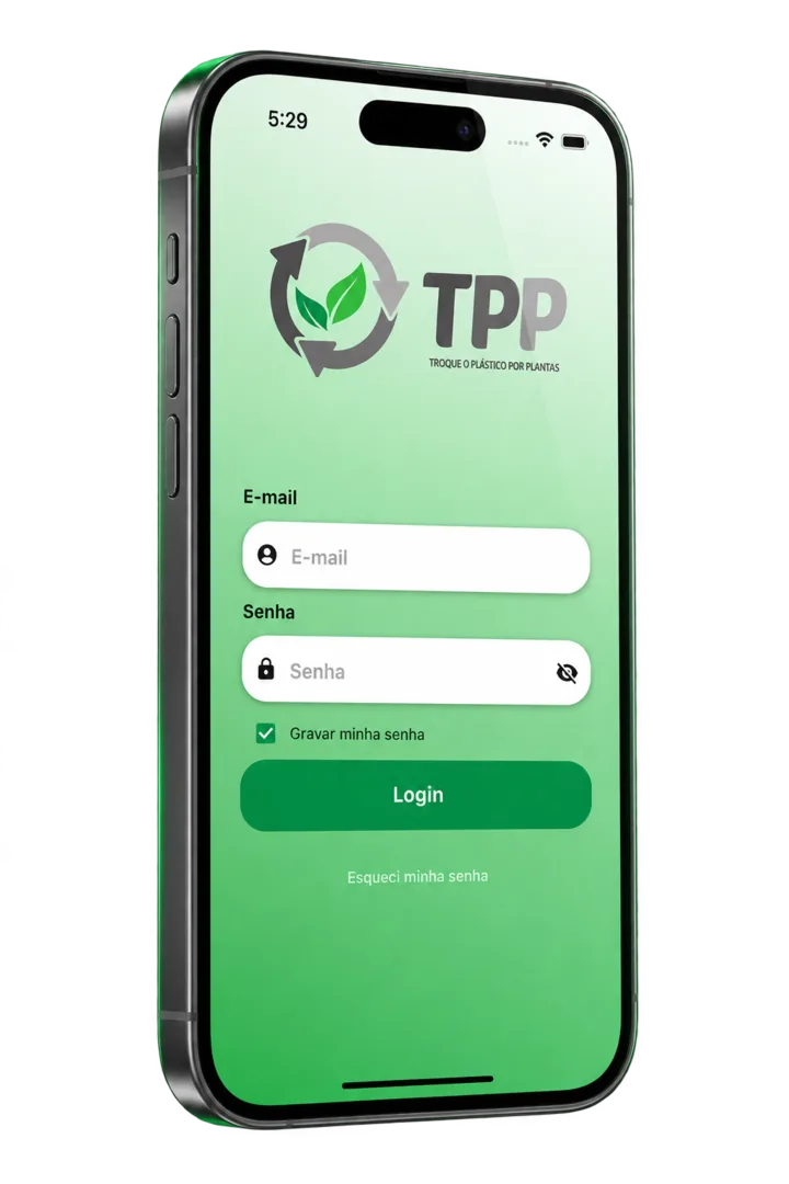 Aplicativo TPP em um iPhone